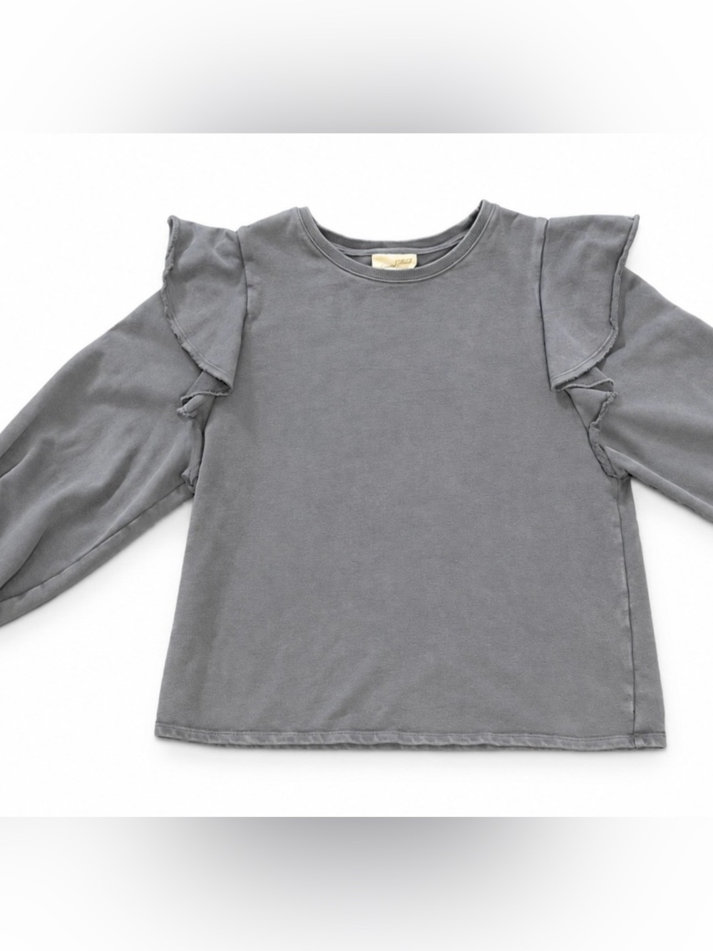 Universal Thread Size Lg Women’s Ruffled Sleeves Crewneck Sweatshirt